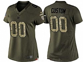 Nike Women New York Giants Customized Olive Camo Salute To Service Veterans Day Limited Jersey,baseball caps,new era cap wholesale,wholesale hats